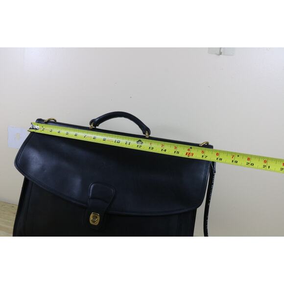 Coach Briefcase Vintage Black Leather Beekman 5266 Messenger Laptop - Picture 8 of 16
